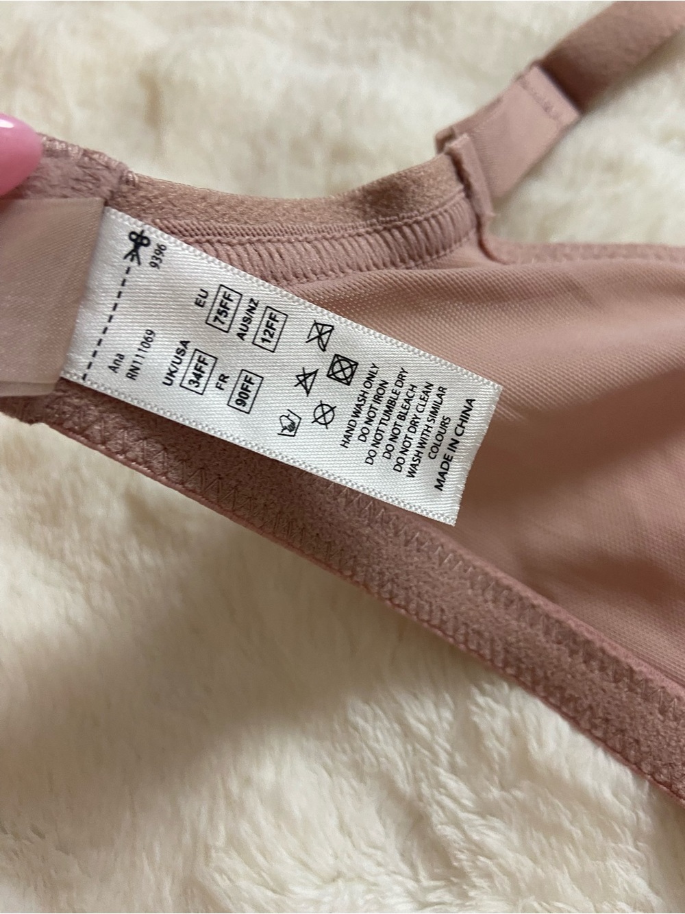 New! Panache Ana Plunge Bra Dusky Pink Lace Underwire 34FF NWT 39165 - Picture 4 of 11